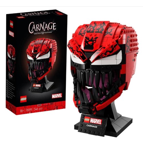 LEGO 76199 Marvel Spider-Man Carnage Mask Building Set for Adults, Collectible Display Model Gift Idea